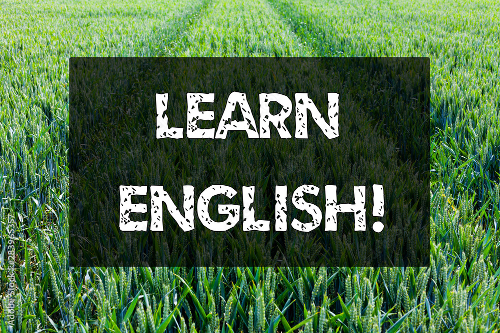 Word writing text Learn English. Business photo showcasing gain acquire knowledge in new language by study