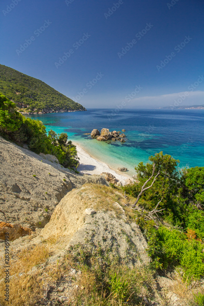 Vouti beach, Kefalonia island, Greece Vouti beach, Kefalonia island, Greece