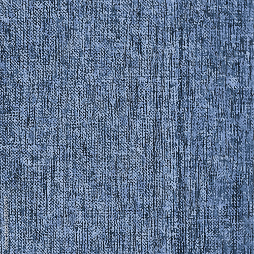 Abstract brushed chambray fabric textured background. Irregulary Textured, Colored Weave. Abstract  vector illustration. Overlay  to create interesting vintage rustic effect and depth. EPS10