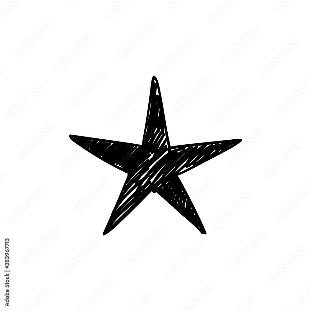 Star doodle. Hand drawn icon illustration. Star doodle. Hand drawn icon illustration.