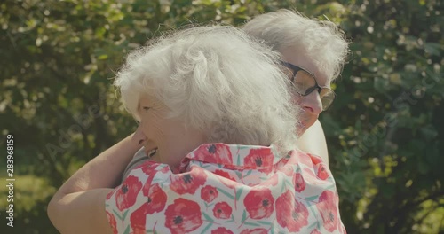 Wallpaper Mural Old man and woman embracing Torontodigital.ca