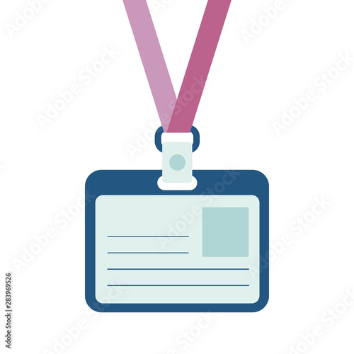 ID Card, badge. Identification card. Visitor pass card. Vector illustration on white background.