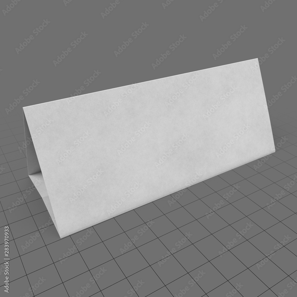 Trifold table tent 1 Stock 3D asset | Adobe Stock