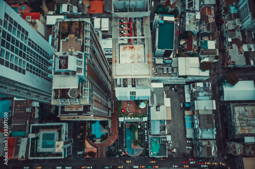 Central embassy mall and Ploenchit views from above, in Bangkok Thailand photo