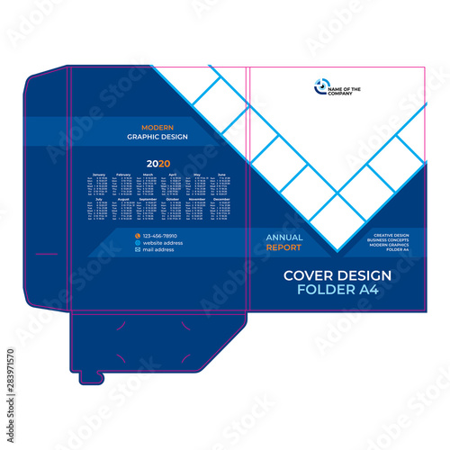 Folder cover design, the layout for the presentation of the company