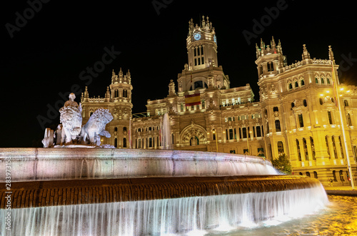  Cibeles Palace in Madrid, Spain.