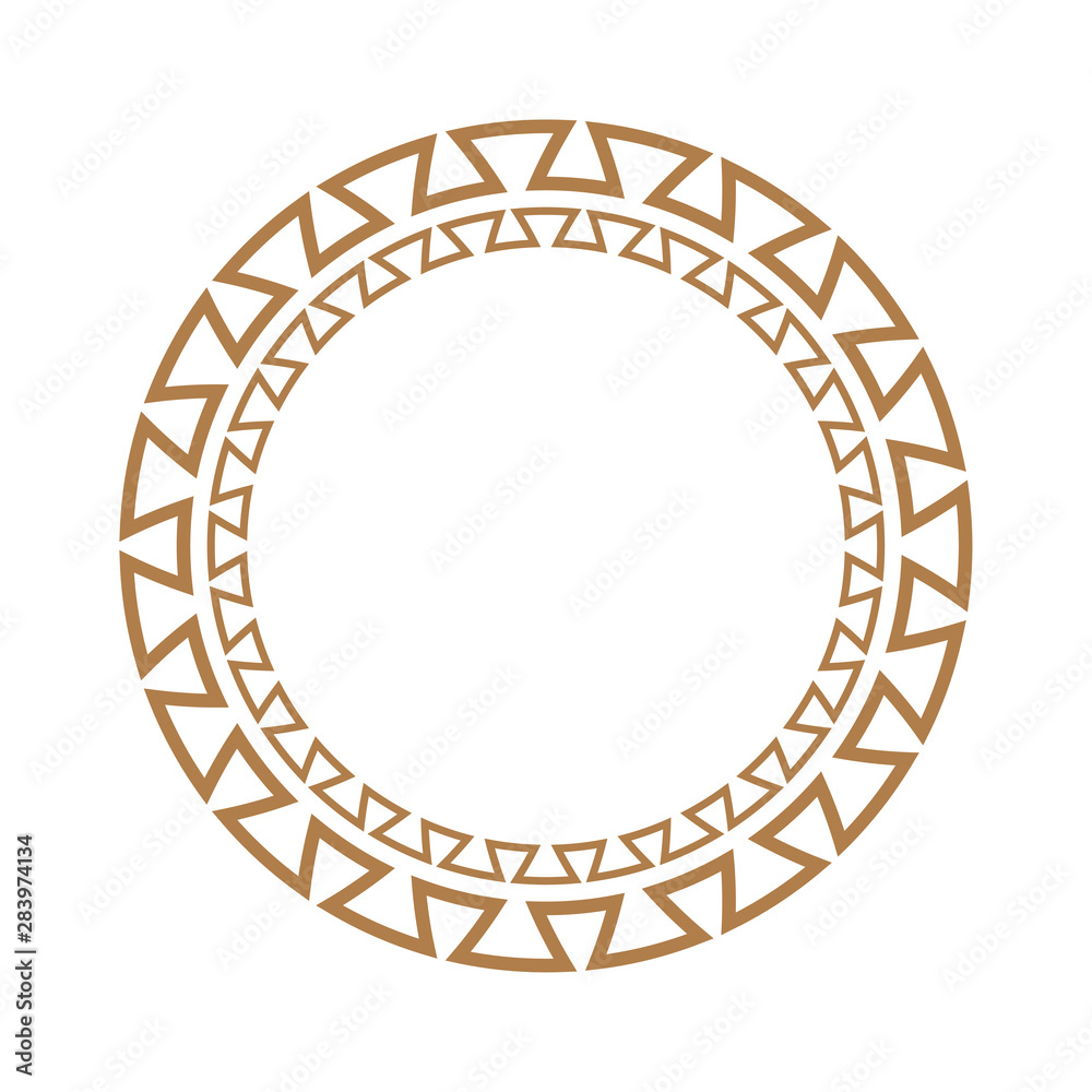 Greek key round frame. Greek border. Vector Greek key round frame. Greek border. Vector
