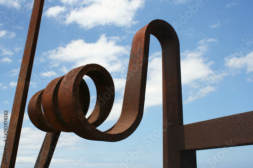 Detail of a Iron sculpture in Tenerife Spain