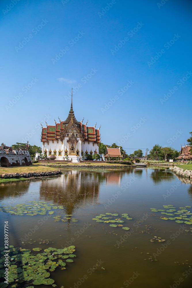 Temples in Ancient City Muang Boran in Bangkok Thailand Temples in Ancient City Muang Boran in Bangkok Thailand