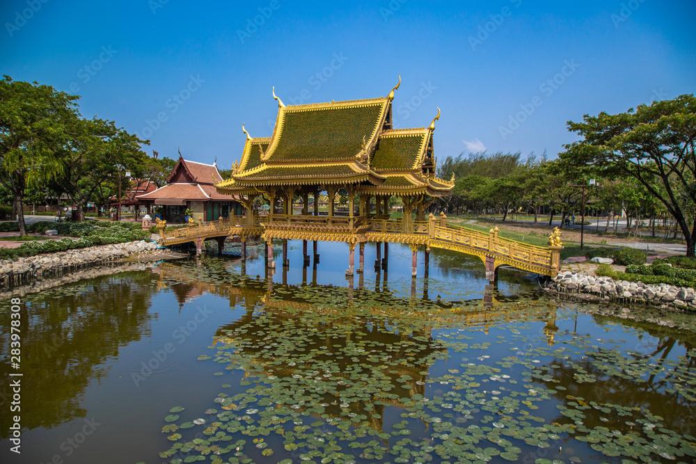 Temples in Ancient City Muang Boran in Bangkok Thailand Temples in Ancient City Muang Boran in Bangkok Thailand