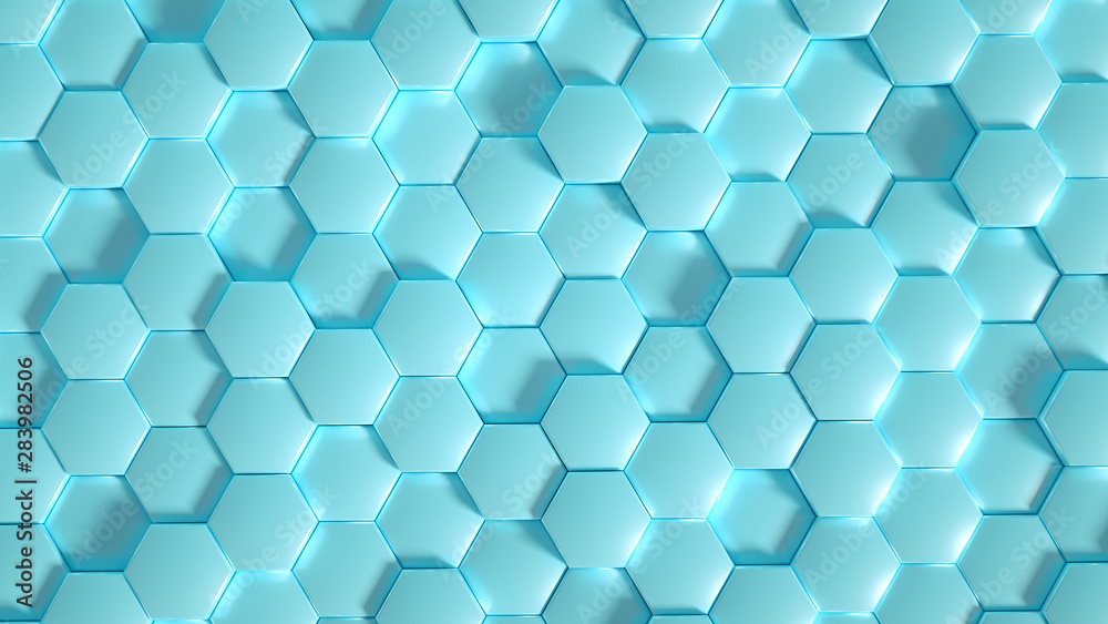 Geometry hexagon background. 3d illustration, 3d rendering. Geometry hexagon background. 3d illustration, 3d rendering.