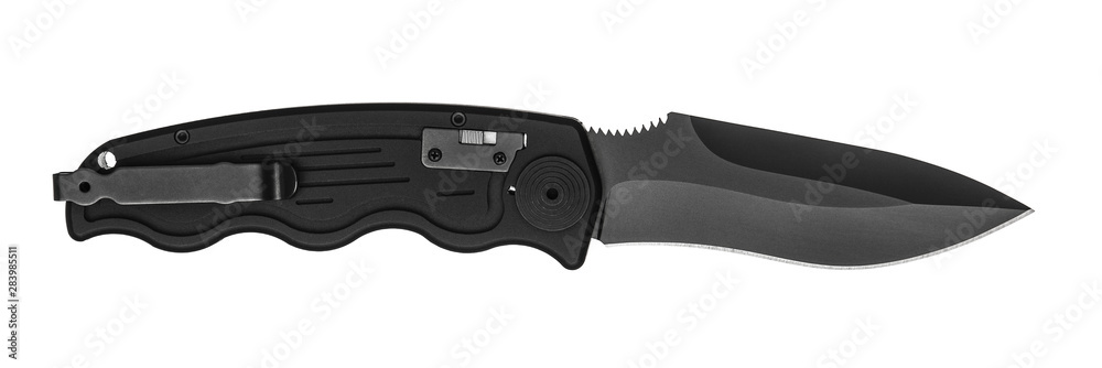 penknife folding knife isolated on white. penknife folding knife isolated on white.