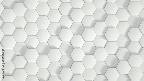 Geometry hexagon background. 3d illustration  3d rendering.