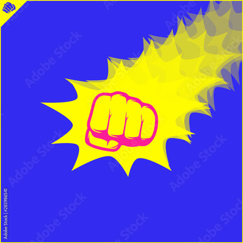 Karate emblem. Martial art creative colored simbol design. Vector, EPS.