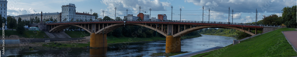 panorama of the bridge over the Desna in Vitebsk