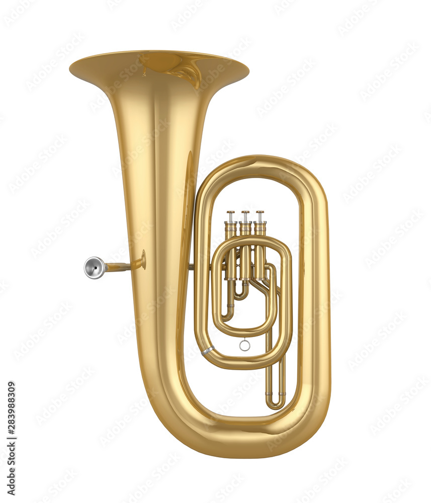 Fotografie Tuba Musical Instrument Isolated