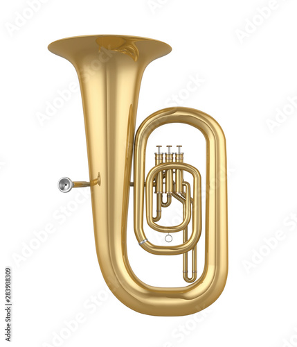 Tuba Musical Instrument Isolated photo