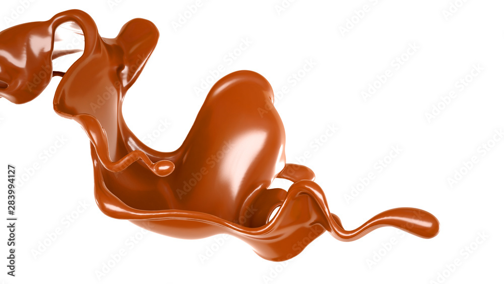 Splash of fluid. 3d illustration, 3d rendering.