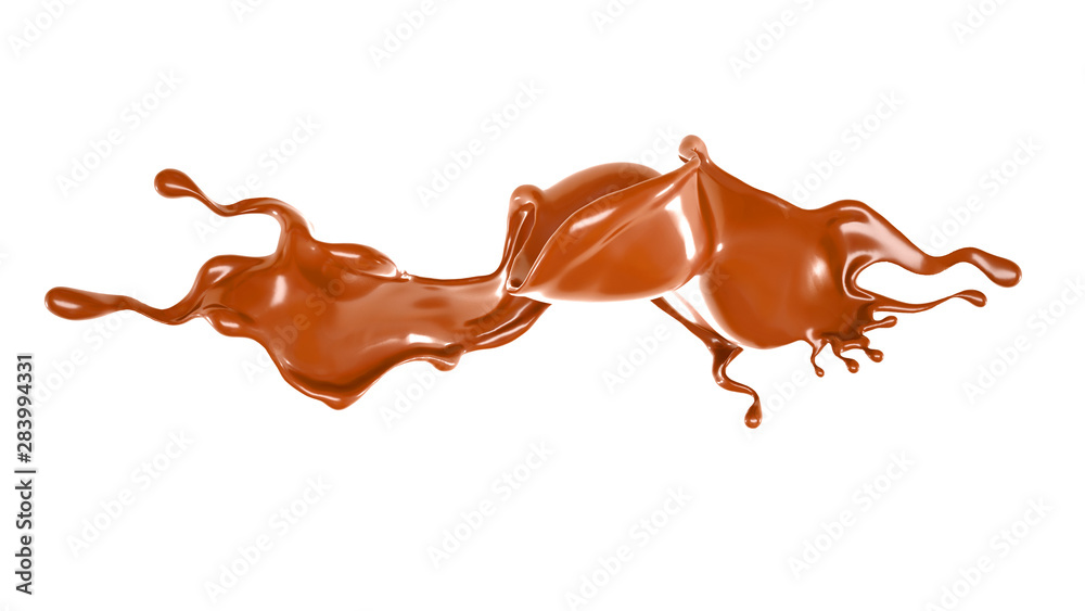 Fototapeta premium Splash of fluid. 3d illustration, 3d rendering.