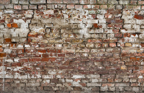 Texture of an old white brick. vintage