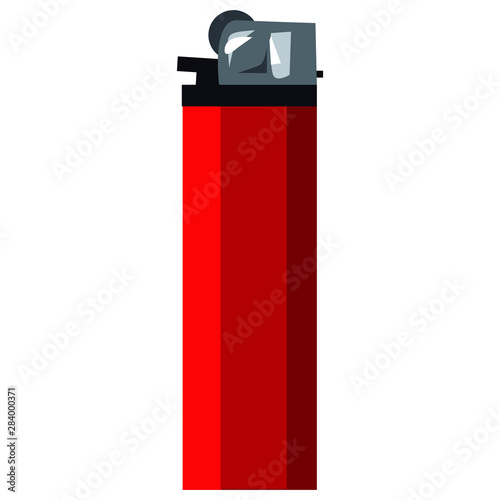 graphic vector illustration of a red lighter.