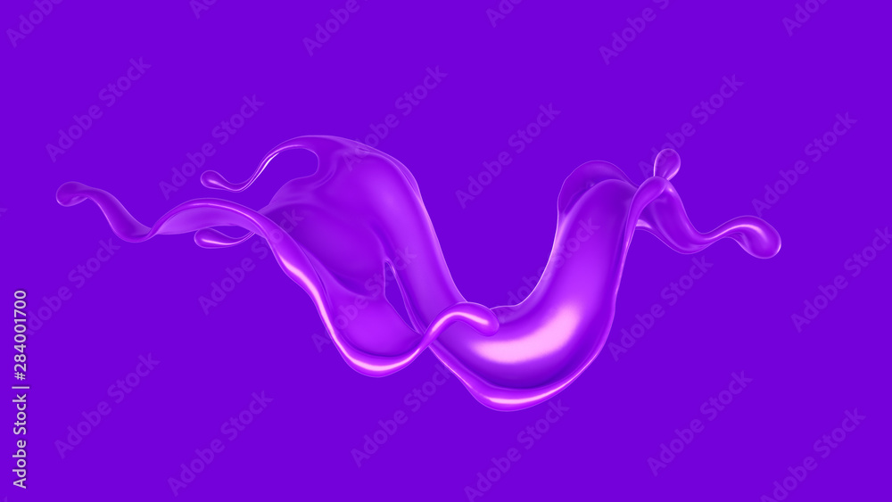 Splash of fluid. 3d illustration, 3d rendering. Splash of fluid. 3d illustration, 3d rendering.