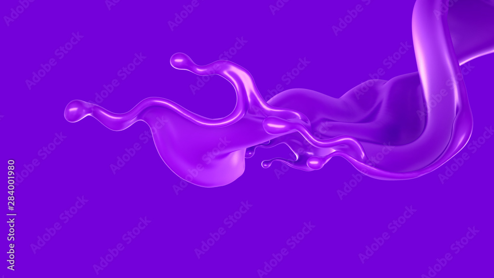 Splash of fluid. 3d illustration, 3d rendering. Splash of fluid. 3d illustration, 3d rendering.
