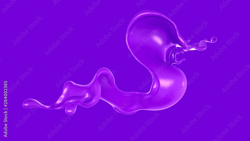 Splash of fluid. 3d illustration, 3d rendering. Splash of fluid. 3d illustration, 3d rendering.