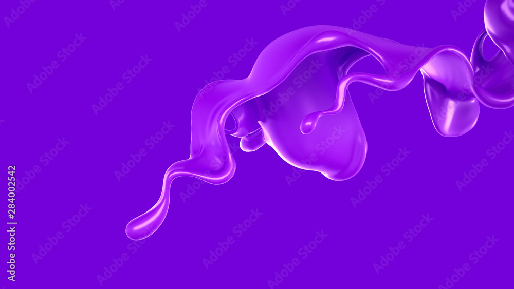 Splash of fluid. 3d illustration, 3d rendering. Splash of fluid. 3d illustration, 3d rendering.