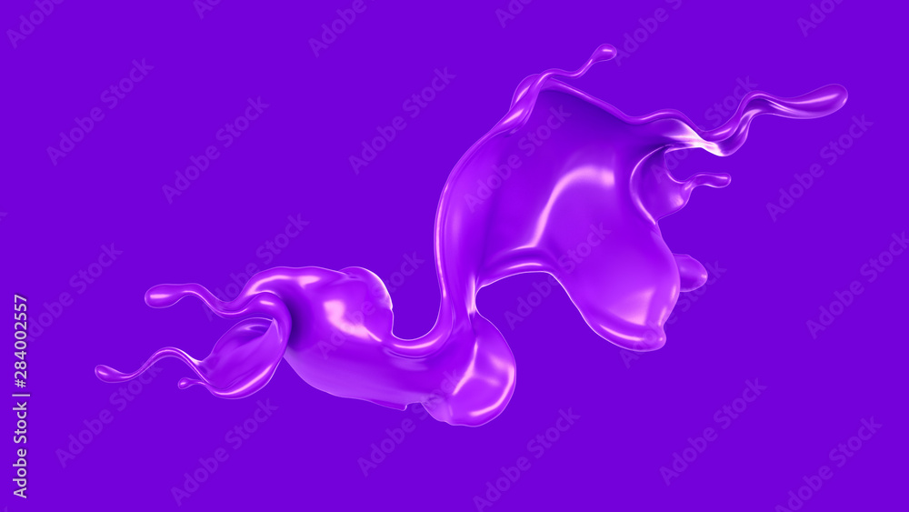 Splash of fluid. 3d illustration, 3d rendering. Splash of fluid. 3d illustration, 3d rendering.