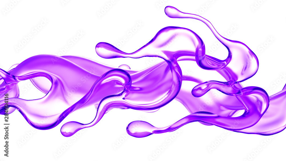 Splash of fluid. 3d illustration, 3d rendering. Splash of fluid. 3d illustration, 3d rendering.