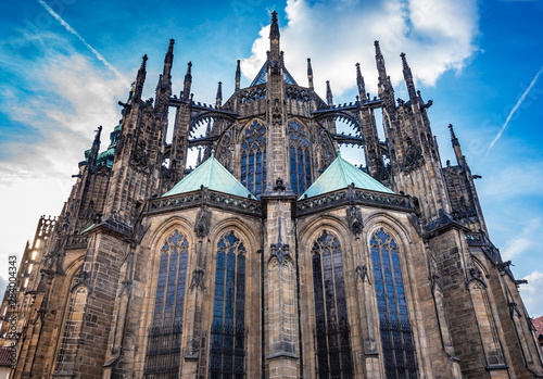 St. Vitus Cathedral in Prague Castle. Prague, Czech Republic.