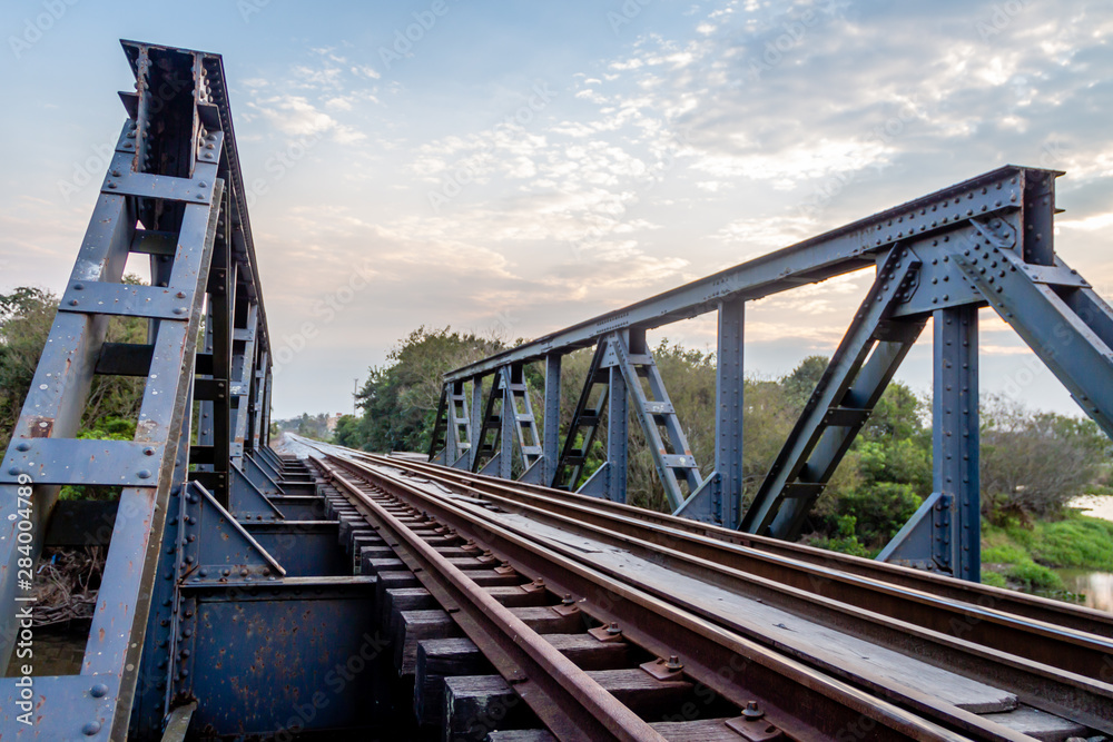 Railway steel bridge 