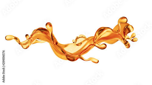 Splash of fluid. 3d illustration, 3d rendering.