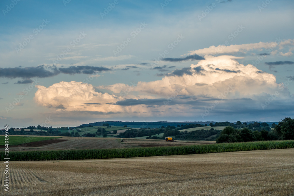 Obraz premium Abgeerntetes Stoppelfeld