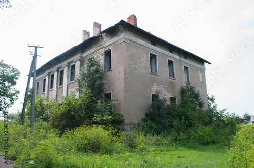 Old abandoned mansion palace of Potocki photo