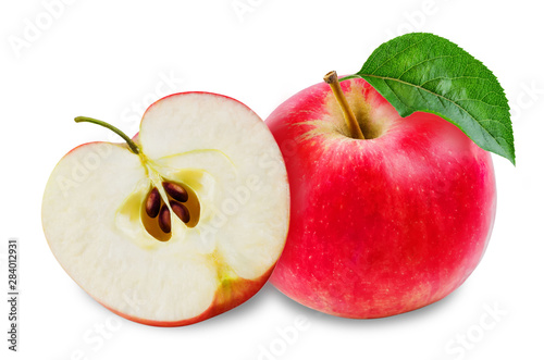 Apples on the white isolated background