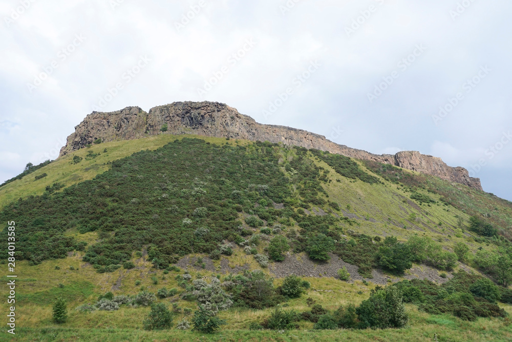 View over Arthur's Seat and the Salisbury Crags in Edinburgh