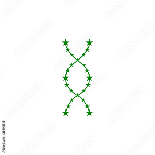 DNA  genetic sign  medical   health green color icon
