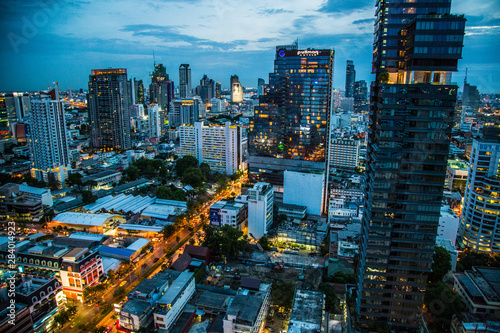 Views of Saphan Taksin in Bangkok Thailand