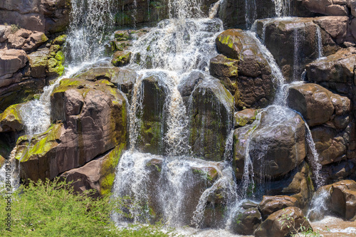 Fall in Awash National Park. Waterfalls in Awash wildlife reserve in south of Ethiopia. Wilderness scene, Africa