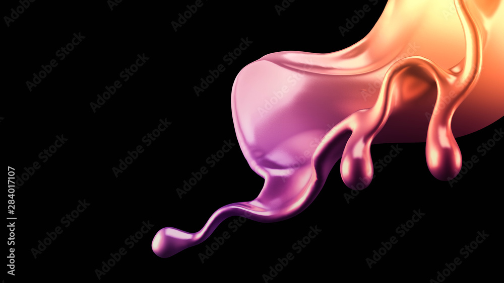 Elegant, luxury splash of gold liquid. 3d illustration, 3d rendering. Elegant, luxury splash of gold liquid. 3d illustration, 3d rendering.