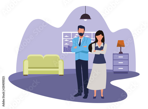 Executive business entrepreneur couple