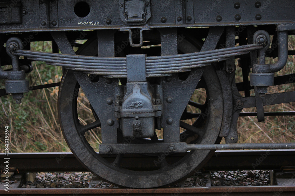 old carriage wheel