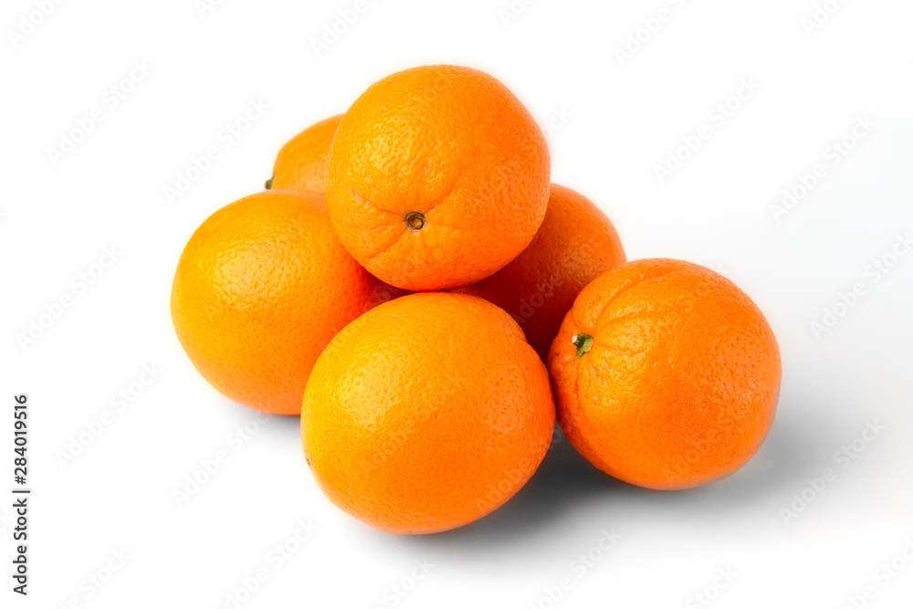 Juicy fresh oranges fruit isolated on white background Juicy fresh oranges fruit isolated on white background