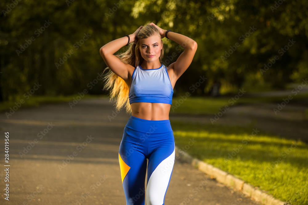 Sport woman in the park