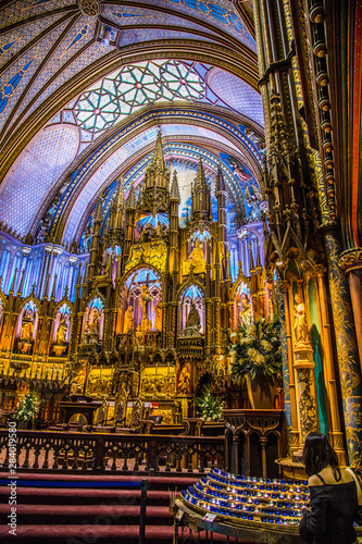 Notre Dame Cathedral in Montreal in Canada © pierrick