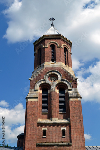 Tower of the church of an old Orthodox monastery from Romania  Eastern Europe
