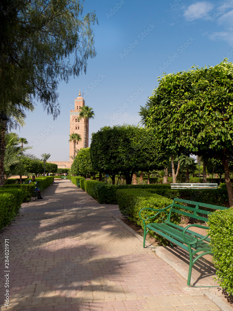 Obraz premium Morocco, Marrakech, Koutoubia Mosque