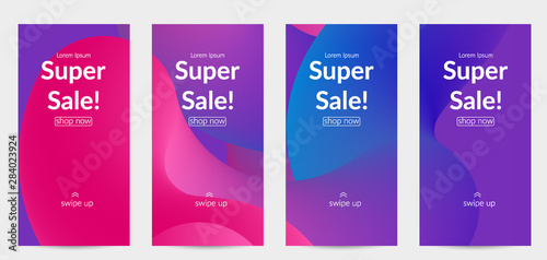Sale banners for social media stories